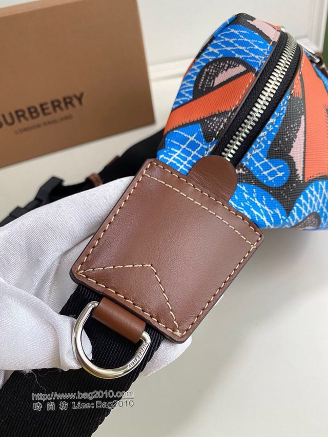 Burberry專櫃新款腰包 巴寶莉專屬標識印花腰包挎包胸包  db1219